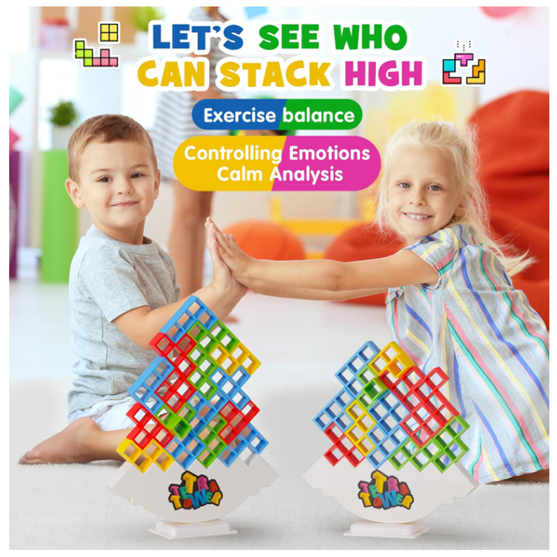 Board Game Saboteur - Neues 3D-Tetris-Turm-Balancierungs-Stapelspielzeug, Brettspiele für Kinder, Puzzle-Brett-Montagestein,